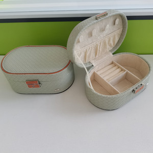 jewellery lock mirror box travelling <b>jewelry</b> <b>storage</b> case <b>jewelry</b> box leather portability makeup box - Product Image 4