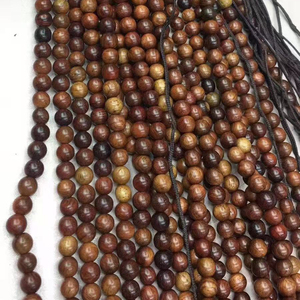 Giá bán buôn 8mm Vòng gỗ đàn hương gỗ hồng mộc mun thuja gỗ sọc gỗ Bead Strand Loose Bead cho kinh Mân Côi Vòng đeo tay làm - Product Image 4