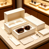 Boîte cadeau rigide personnalisée en gros pour lunettes, emballage de transport antichoc pour lunettes de vue et de soleil