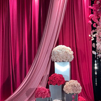 Tissu en polyester élastique effet soie de lait pour la décoration d'hôtels et de mariages