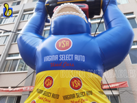 Logo personnalisé Voitures Vente Publicité Gonflable Gorille Géant Ballon avec Voiture
