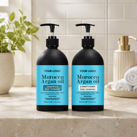 Ensemble shampooing et après-shampooing à l'huile d'argan nourrissante, kit duo hydratant naturel, réparation des cheveux abîmés et cassants, sans sulfate