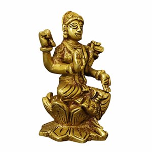 Figura de la Diosa Sundari de Tripura, Hecha a Mano en Latón, Escultura Religiosa Tradicional, Decoración de Mesa, Estatua para Sala de Estar - Product Image 3