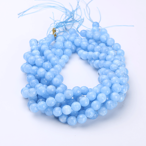 พลอยอาเกตธรรมชาติทรงบริลเลียนท์คัทสำหรับทำเครื่องประดับ ลูกปัดแร่สีขาวขนาด 8 มม. สำหรับงานตกแต่ง - Product Image 3