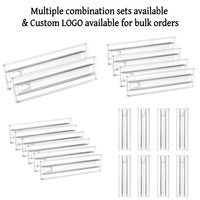 Separadores de Cajones Expandibles de Plástico Transparente Grueso |   Organizador de longitud ajustable |   Separadores para Armarios de Cocina, Armarios y Cómodas