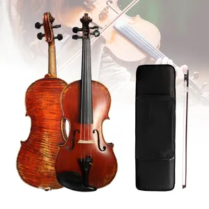 Violino 4/4 Copia Stradivari 1716 Realizzato a Mano con Ponticello Aubert, Arco in Pernambuco, Tono Risonante e Chiaro, con Custodia - Product Image 5