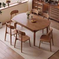 Moderner Hochwertiger Massivholz-Esstisch für 6 Personen Luxuriöser Esstisch zum Verkauf Minimalistischer Esszimmertisch für Zuhause