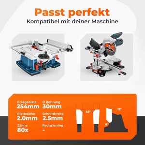 Lame de <span class=keywords><strong>scie</strong></span> <span class=keywords><strong>circulaire</strong></span> TCT de qualité industrielle 254*30mm pour le bois, compatible OEM avec GTS/PTS 10 et KGS 254 - Product Image 5