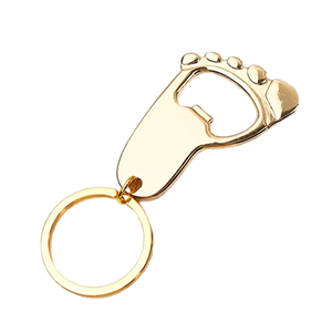 Destapador de Botellas de Cerveza Personalizado para Regalo Empresarial, en Forma de Pie, de Aleación de Zinc, Llavero Ligero de Lujo, Sin Stock - Product Image 3