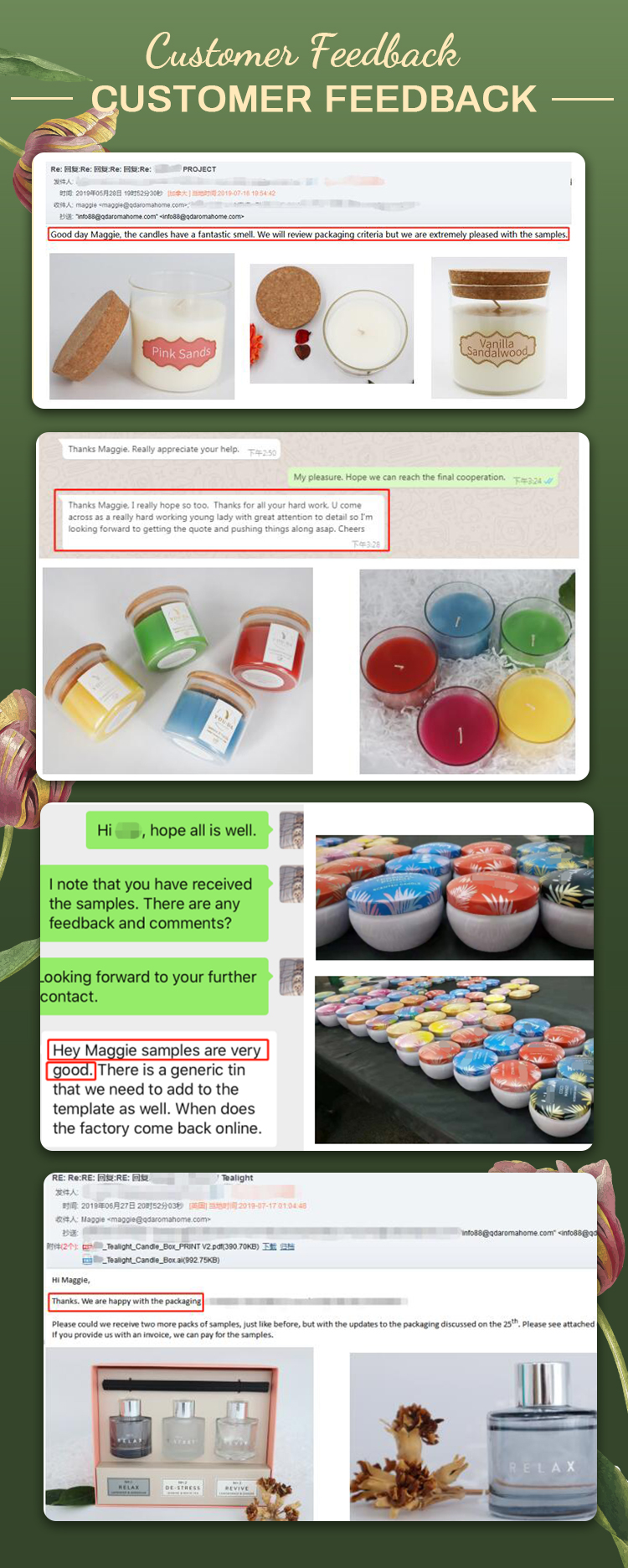 AROMA HOME Luxury Private Label Custom Aromatherapy Nordic Ins Fragrance Scented Soy Wax Clear Jar Candles With Gift Box 20