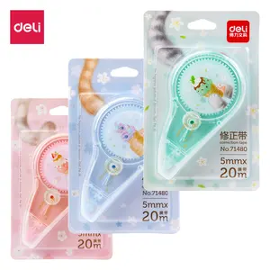 Deli 71480 Nastro Correttore Kawaii Bianco, Regalo Promozionale, Cancelleria per Scuola e Ufficio, 5mm*200mm - Product Image 1