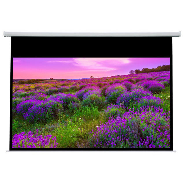 Home Cinema Electric Projection Screen Motorized Projector Screen Automatic Roll up Screen 100 Inch 4:3 Matte White With Remote