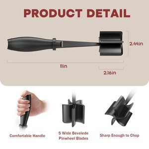Picadora de Carne y Herramienta para Hamburguesas - Triturador de Carne Moída Premium Resistente al Calor, Acabador de Carne ABS, Triturador Manual de Alimentos - Product Image 2