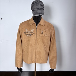 Suede Embroidery Jacket - Jacket with Embroidery - Men's Winter