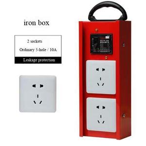 2 Gang Outdoor ABS IP67 Waterproof Electrical Junction Box with RCD 10A 5 Hole <b>Socket</b> Heavy Duty Portable - Product Image 2