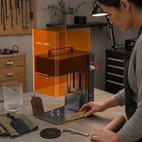 Machine de marquage laser de bureau à double source lumineuse pour le café, la gravure et le marquage de logos sur métal, acier inoxydable, messages personnalisés