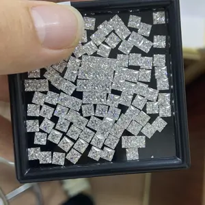 HQ宝石松散硅石方形公主切割小尺寸2x2mm硅石钻石宝石