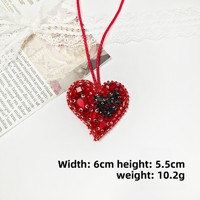 Coeur perlé fait à la main bricolage pendentif transfrontalier en gros feutre de Style à coudre pour sac panier de légumes petits accessoires fil