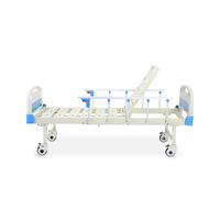Offre Spéciale hôpital équipement une fonction lit d'hôpital pour le patient 1 manivelle lit médical manuel avec roulettes clinique lit de soins infirmiers