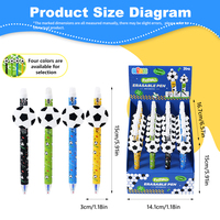 Crayon effaçable en plastique coloré à motif de football pour étudiants, idéal pour les enfants - Vente en gros