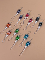 Nouvelles boucles d'oreilles Halloween personnalité Plasma AB sac de transfusion sanguine couleur liquide sang Pack longues boucles d'oreilles pour hommes et femmes