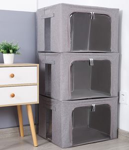 Organizadores de Ropa de Tela Proins al por Mayor, Contenedores de Almacenamiento de Lino de Gran Capacidad con Diseño de Ventana Grande - Product Image 6
