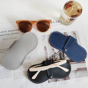 Candy Colored Leather Eyeglasses <b>Case</b> U Shape Soft Portable <b>Sunglasses</b> Protective Cover <b>for</b> Women Men Summer 2023 - Product Image 3