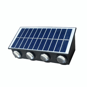 Lampes solaires JIANGYU de haute qualité pour la <span class=keywords><strong>maison</strong></span>, lampes murales extérieures étanches, garantie de 2 ans, 16 couleurs RGB, lampes solaires de jardin - Product Image 1