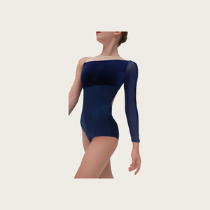 Body da Danza <span class=keywords><strong>Jazz</strong></span> di Alta Qualità per Bambini e Donne, Costume da Palcoscenico Modesto in Blu Navy - Product Image 2
