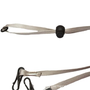 Correa ajustable para sombrero de poliéster, resistente al viento, gris y negro, con gancho de mosquetón, para adultos, niños, personas de mediana edad y mayores - Product Image 1