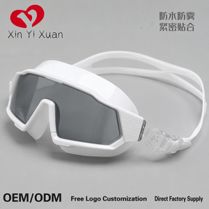 Xin Yi Xuan Swimming Goggles <b>Mirror</b> Coated Lens Anti Fog <b>Plastic</b> Frame Blue Color Universal Fit - Product Image 3