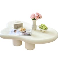 Table basse Cloud de luxe moderne, style crème, irrégulière, personnalisable, disponible en plusieurs couleurs, meubles de salon, MDF, respectueux de l'environnement