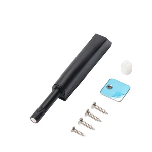 Door Catches And Door Closer JNT161 Gray <b>Plastic</b> Push Button Mechanism For <b>Wardrobe</b> Door Easy Installation - Product Image 4