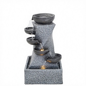 <span class=keywords><strong>Fontaine</strong></span> de jardin autoportante moderne en résine artificielle, résistante aux intempéries, finition polyrésine pour la décoration de patio extérieur - Product Image 1