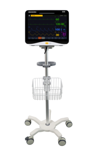 รถเข็นแพทย์พร้อมจอภาพวัดสัญญาณชีพผู้ป่วยแบบหลายพารามิเตอร์สำหรับผู้ใหญ่ เด็ก และทารกแรกเกิด พร้อมแหล่งจ่ายไฟฟ้า - Product Image 2