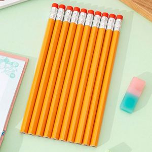 Promotion Usine : Crayons Standard Populaires en Bois HB en Gros avec Manches en Aluminium Blanc et Gommes Rouges pour Étudiants - Product Image 3