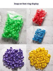 Nuevo Anillo de pie de pollo de plástico, número de marcado para anillos de pata de aves de corral, pollito de ganso de pato, numeración de etiquetas de animales grandes - Product Image 2