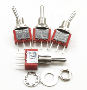 Kim Loại Chuyển Đổi Chuyển 3 Pins Đơn Cực Đôi Ném 3 Way On Off On Mini Chuyển Đổi Chuyển Với Dài Lever Xử Lý 5A 250VAC - Product Image 1