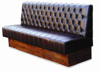 Banquette de restaurant en velours capitonnée en forme de U, avec coussin moelleux, pour café, bar, hôtel - Vente en gros