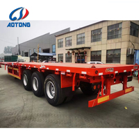 15 mètres 40Ft Plate-forme 40 pieds 20Ft Box Loader Flatbed Ocean Shipping Container Flat Track Bed Deck Semi Trailer