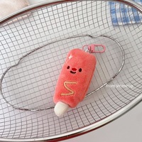 창의적이고 귀여운 봉제 키체인, 독특한 바베큐 꼬치 가방 참, 음식 테마 키링, 커플 인형, 5-7세용, 진화산