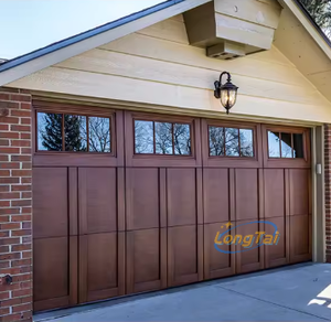 LongTai Grain de bois sectionnel porte de <span class=keywords><strong>garage</strong></span> levage aérien isolé Chine usine professionnelle - Product Image 4