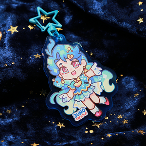 Portachiavi <span class=keywords><strong>Juno</strong></span> Creativo in Acrilico con Bordo Tagliato Rotondo, Effetto Resina Epossidica - Product Image 5