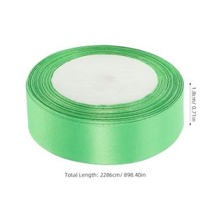 Ruban en satin double face personnalisé en polyéthylène téréphtalate recyclé, 16 mm, rouleau de ruban en satin de soie - Product Image 2