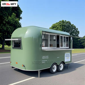 Remorque alimentaire rétro traditionnelle et épurée avec panneaux en aluminium poli pour cuisine mobile et barbecue - Product Image 5