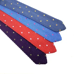 Necktie Custom Solid Color Cotton And Linen Slim Tie 7 Cm Men Wedding Social Party Skinny Necktie