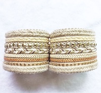 Corde tressée de 66mm de largeur sur le dessus des chaussures comme décoration vente chaude