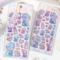 Xiaomengke Nuevo Estilo JH96W Pegatinas de PVC en Relieve 3D DIY con Diseño Lindo, Calcomanías de Animales Pequeños de Dibujos Animados Cortadas con Láser