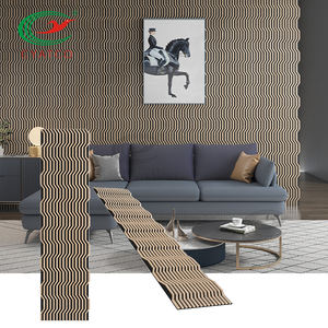 Décoration personnalisée Allotype latte <span class=keywords><strong>de</strong></span> <span class=keywords><strong>bois</strong></span> panneau acoustique en chêne panneau mural en <span class=keywords><strong>bois</strong></span> panneaux muraux insonorisés pour la maison - Product Image 2