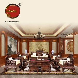 Muebles de Madera de Redwood, Librería de Gran Volumen, Estilo Clásico Ming Qing, Madera Maciza de Guangdong, Juego de 15 Piezas, Ramas Grandes de Redwood Rojo - Product Image 3
